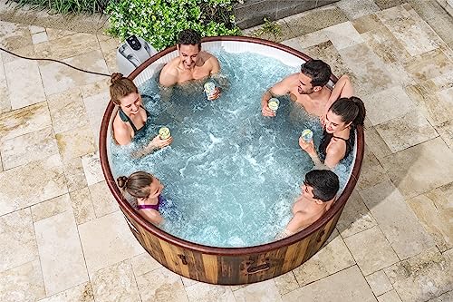 Bestway Helsinki SaluSpa 7 Person Inflatable Outdoor Hot Tub Spa with 180 Soothing AirJets