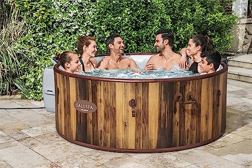 Bestway Helsinki SaluSpa 7 Person Inflatable Outdoor Hot Tub Spa with 180 Soothing AirJets